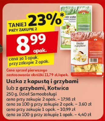 Uszka z kapustą i grzybami Kotwica promocja