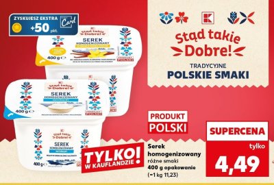 Serek homogenizowany różne smaki Stąd takie Dobre! promocja w Kaufland