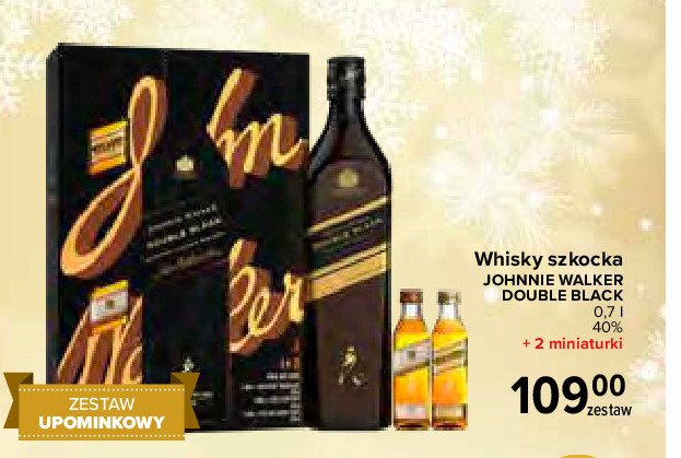 Whisky + 2 miniatury 18 yo 50 ml + gold label 50 ml Johnnie walker double black promocja