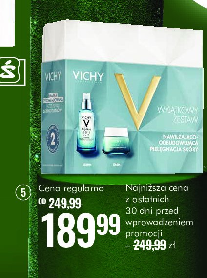 Zestaw w pudełku mineral 89: booster do twarzy 50 ml + krem do twarzy 50 ml Vichy zestaw promocja w Super-Pharm