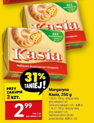 Margaryna Kasia, 250 g promocja w Twój Market