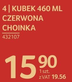 Kubek 460 ml Czerwona Choinka promocja w Selgros