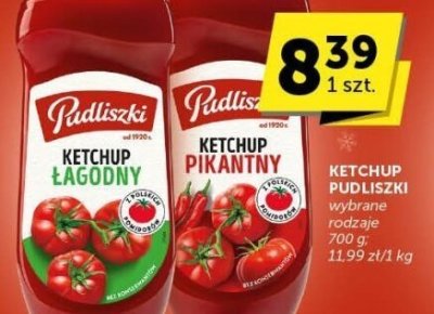 Ketchup łagodny, pikantny Pudliszki promocja w ABC