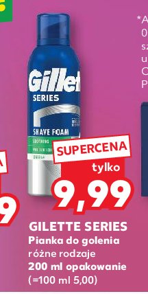 Pianka do golenia sensitive skin Gillette series promocja