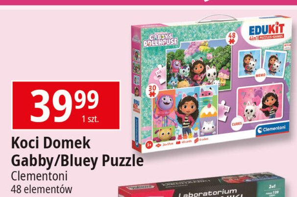 Puzzle koci domek gabi Clementoni promocja w Leclerc