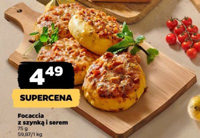 Focaccia z szynką i serem promocja w Netto
