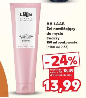 Żel nawilżający do mycia twarzy AA LAAB promocja w Kaufland