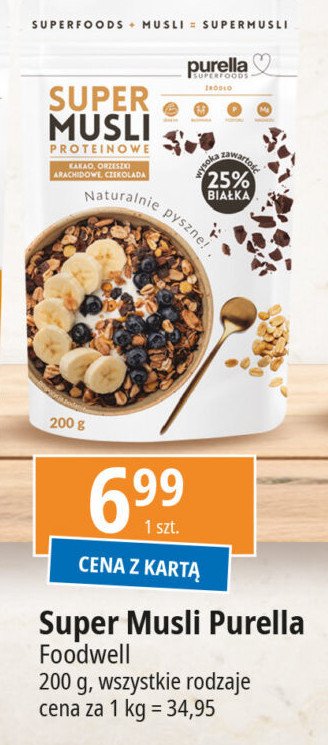 Musli proteinowe Purella super musli Purella food promocja w Leclerc