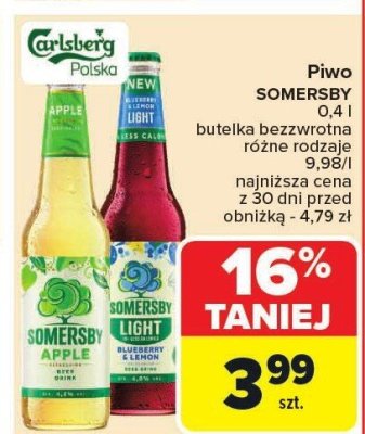 Piwo Somersby promocja w Carrefour Market