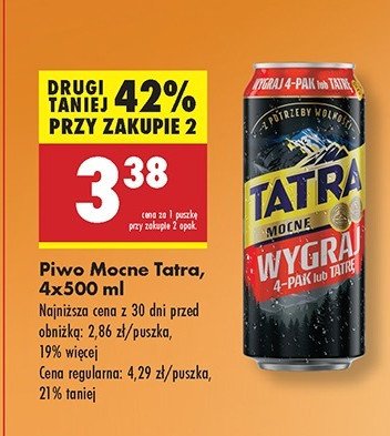 Piwo Tatra mocne promocja