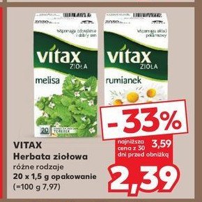 Herbata rumianek Vitax zioła promocja