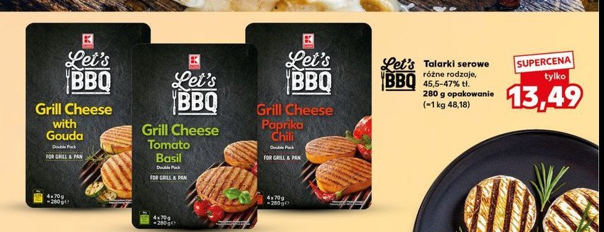 Talarki serowe z pomidorami i bazyli膮 K-classic let's bbq promocja