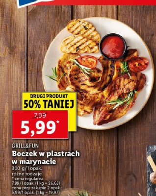 Boczek wieprzowy w marynacie paprykowej plastry Grill and fun promocja
