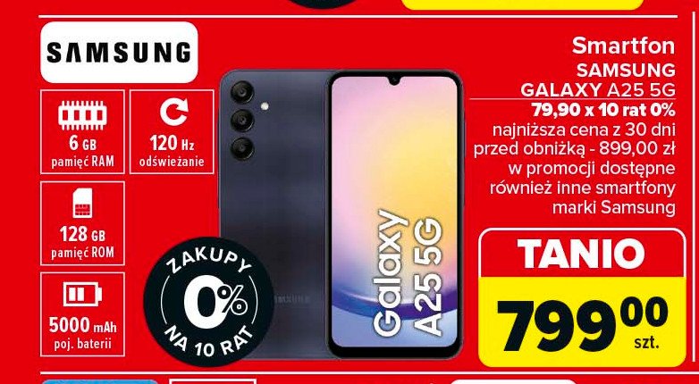 Smartfon a25 Samsung galaxy promocja