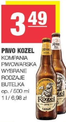 Piwo Kozel Kompania Piwowarska wybrane rodzaje butelka promocja w SPAR