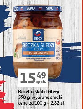 Beczka śledzi filety po myśliwsku Seko promocja