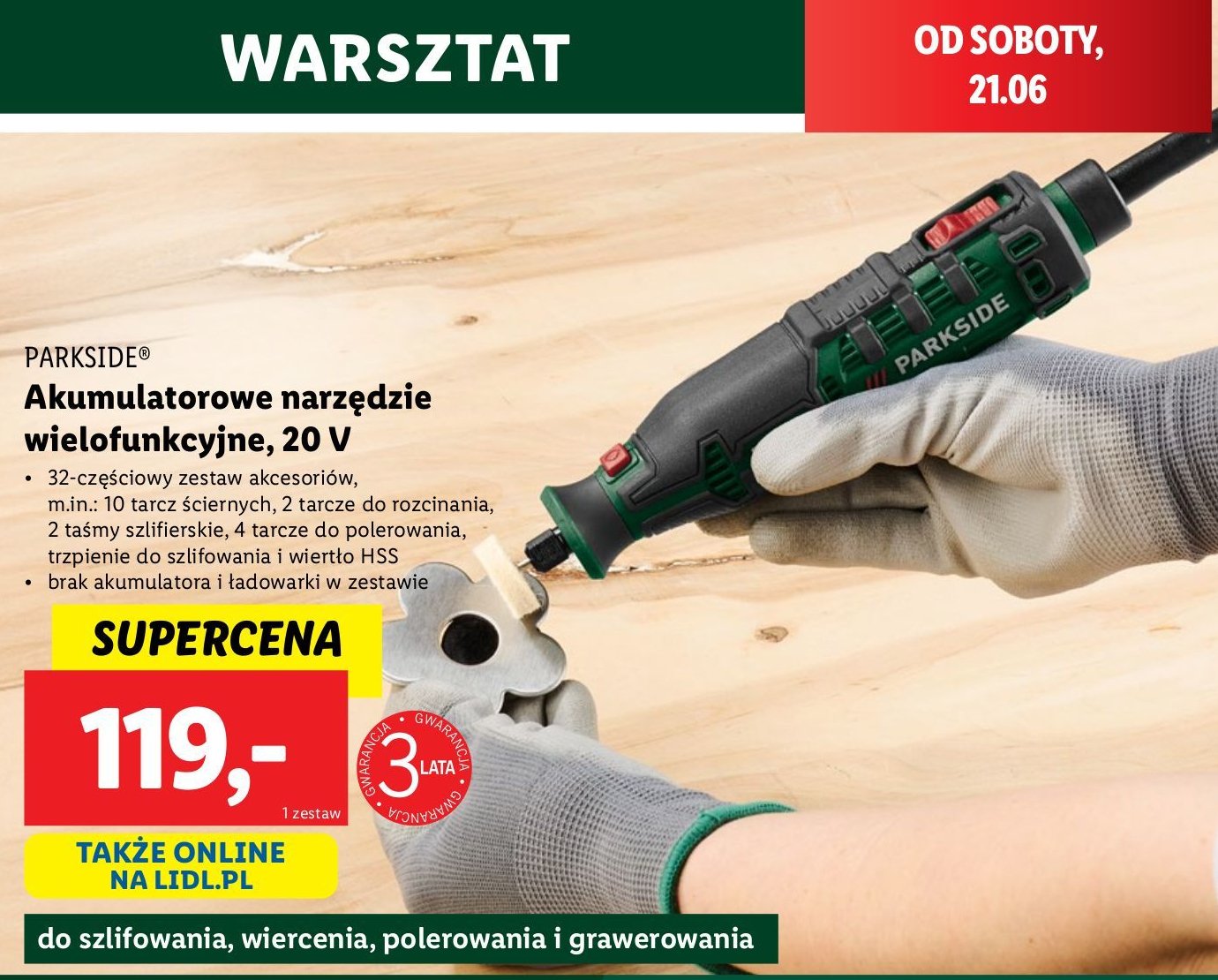 Akumulatorowe narzędzie wielofunkcyjne Parkside promocja w Lidl