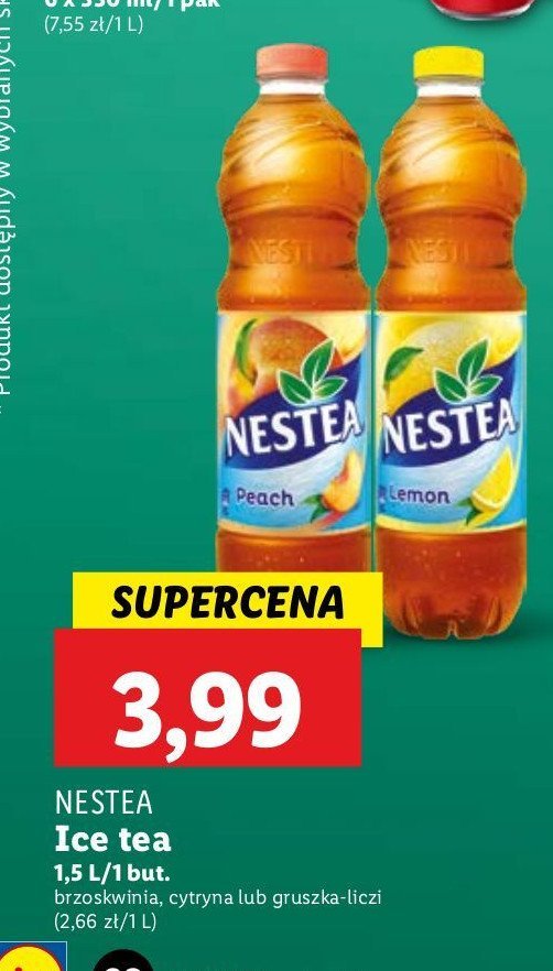 Herbata mrożona green tea gruszka i liczi Nestea promocja