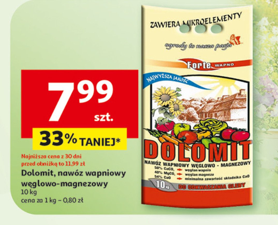 Nawóz wapniowo-magnezowy DOLOMIT promocja w Auchan