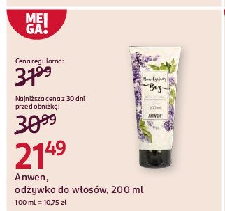 Od偶ywka do w艂os贸w nawil偶aj膮cy bez Anwen promocja