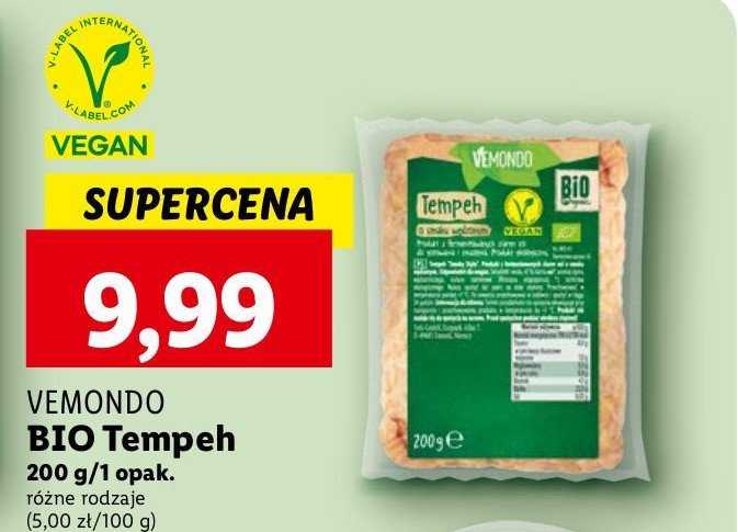 Tempeh bio Vemondo promocja