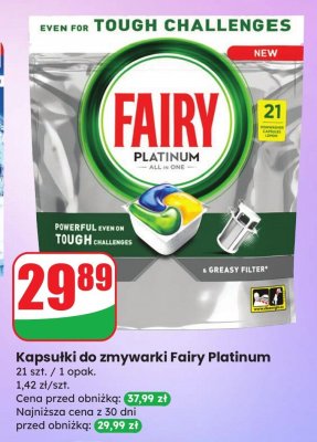 Kapsułki do zmywarki Fairy promocja w Dino