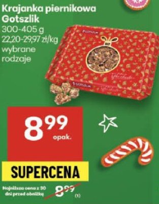 Krajanka piernikowa Gotszlik 300-405g promocja w Delikatesy Centrum