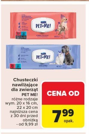 Chusteczki dla zwierząt promocja w Carrefour