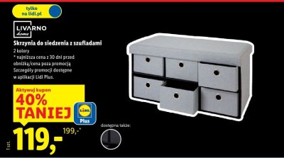 Skrzynia do siedzenia z szufladami  promocja w Lidl