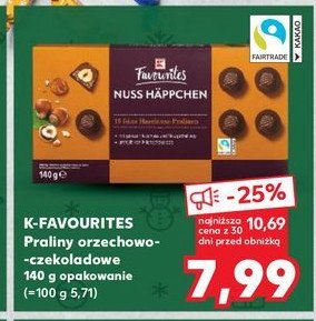 Praliny orzechowo-czekoladowe K-classic favourites promocja w Kaufland