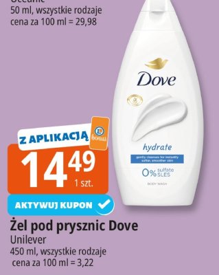 Żel pod prysznic Dove reviving promocja w Leclerc