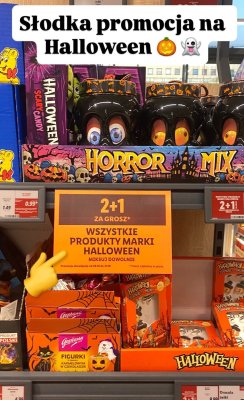 Produkty Halloween wszystkie rodzaje 2+1 za grosz promocja w Lidl