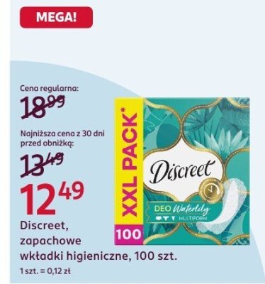 Zapachowe wkładki higieniczne, 100 szt. promocja w Rossmann