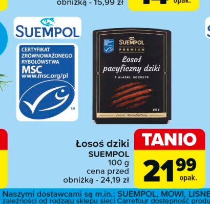 Łosoś dziki z alaski SUEMPOL PREMIUM promocja