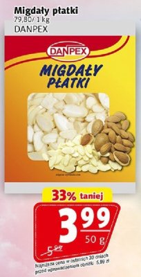 Migdały płatki DANPEX promocja w Prim Market