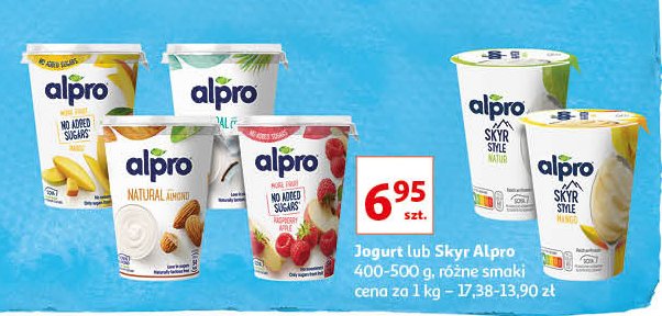 Jogurt sojowy malina-jabłko bez cukru Alpro promocje