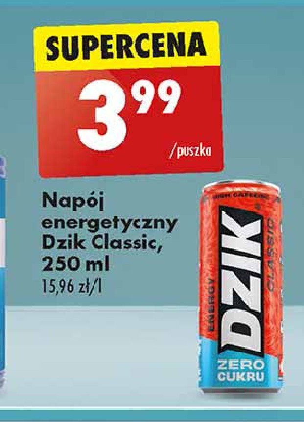 Napój energetyczny zero kalorii WK DZIK promocja