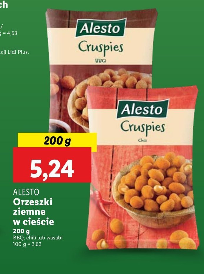 Orzeszki ziemne w cieście bbq Alesto promocja w Lidl