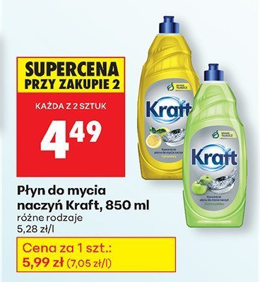 Płyn do mycia naczyń Kraft, 850 ml promocja w Biedronka