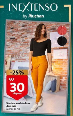 Spodnie damskie weekendowe Auchan inextenso promocja