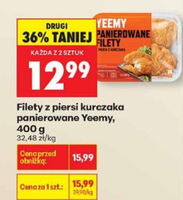 Filety z piersi kurczaka panierowane 400 g promocja w Biedronka