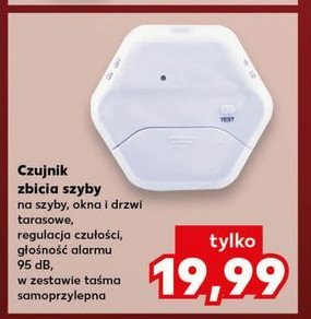 Czujnik zbicia szyby 95 db promocja w Kaufland