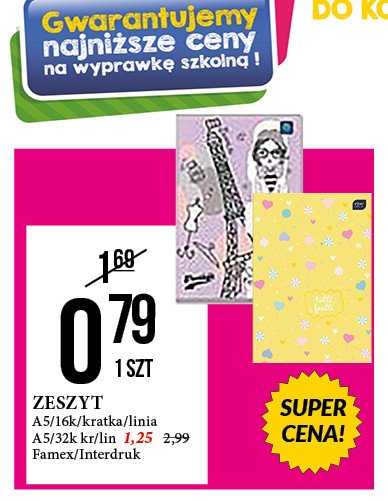 Zeszyt a5 32 kartek linia FAMEX promocja