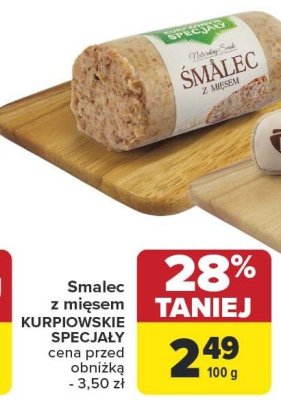 Smalec z mięsem Kurowskie Specjały promocja w Carrefour