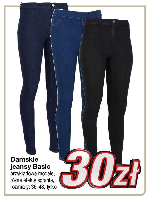 Jeansy damskie basic 36-48 promocja