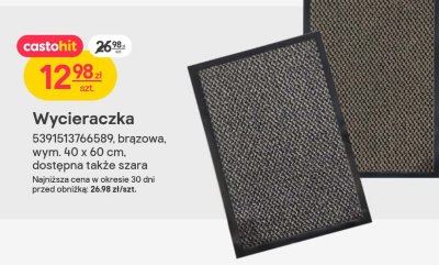 Wycieraczka brązowa 40 x 60 cm promocja w Castorama