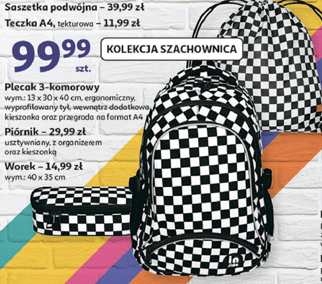 Plecak 3-komorowy szachownica INSIDE promocja