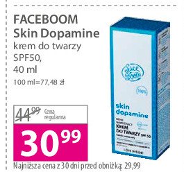 Krem do twarzy spf50 Faceboom skin dopamine promocja
