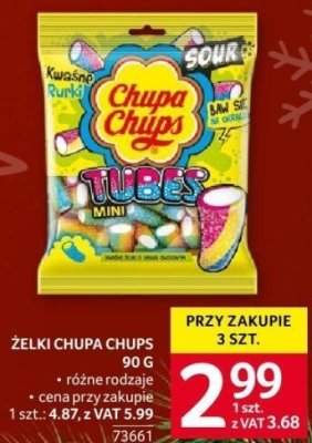 Żelki Chupa Chups Tubes Mini 90 g promocja w Selgros