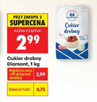 Cukier drobny 1 kg promocja w Biedronka